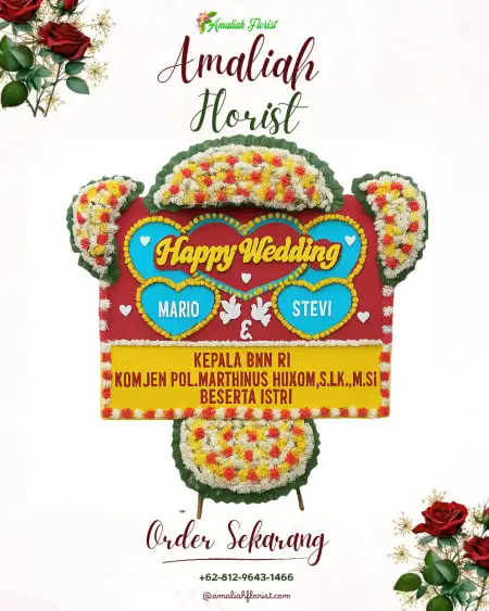 Papan Bunga Pernikahan Bajo